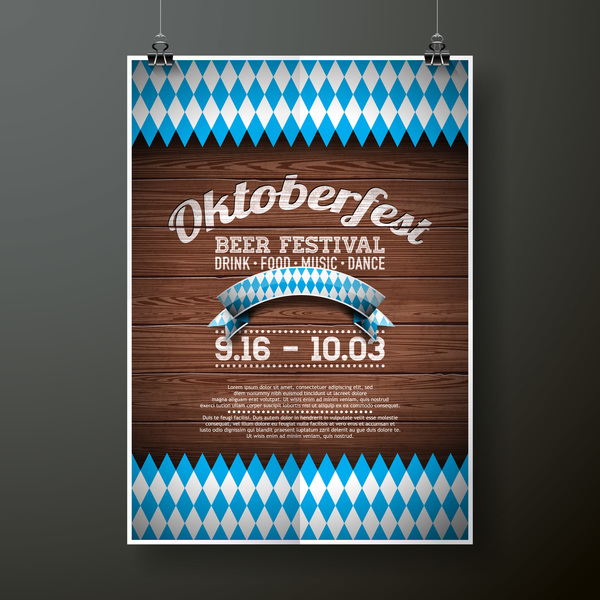 Oktoberfast flyer and cover brochure vector template 01