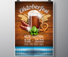 Oktoberfast flyer and cover brochure vector template 02