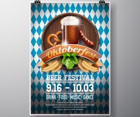 Oktoberfast flyer and cover brochure vector template 03