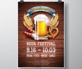 Oktoberfast flyer and cover brochure vector template 06