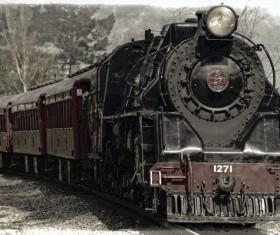 Old steam train Stock Photo 03