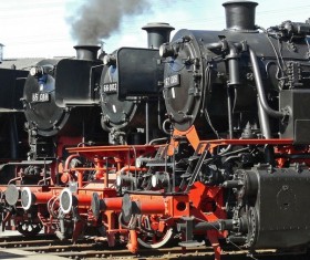 Old steam train Stock Photo 07