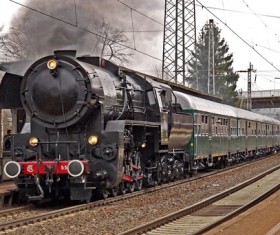 Old steam train Stock Photo 17