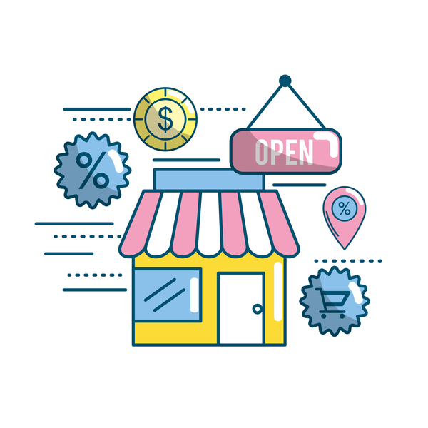 Online shopping business illustration 01