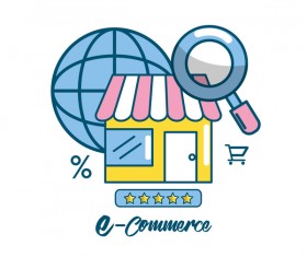 Online shopping business illustration 02