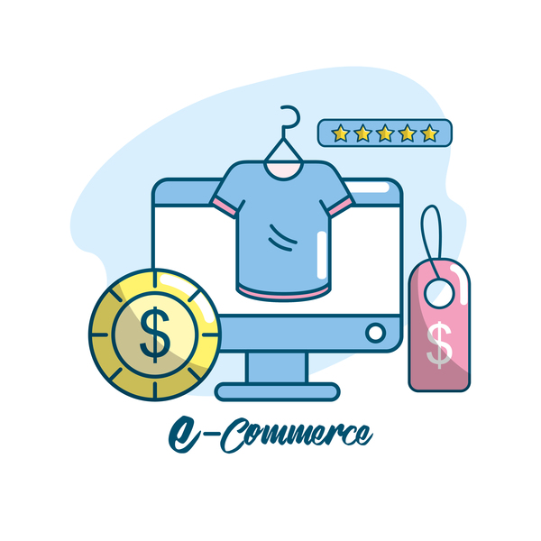 Online shopping business illustration 03
