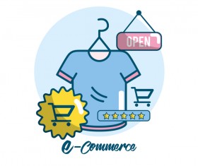 Online shopping business illustration 04
