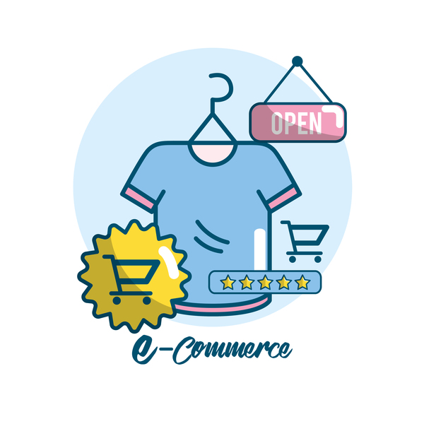 Online shopping business illustration 04