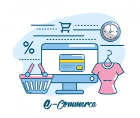 Online shopping business illustration 07