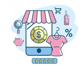 Online shopping business illustration 11