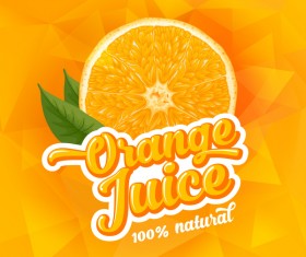 Orange juice ad poster template vector 02