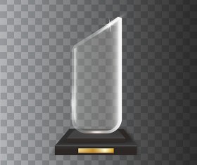 Polygon acrylic glass trophy award vector 03