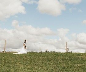 Prairie wedding Stock Photo