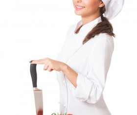 Pretty female cook Stock Photo 01