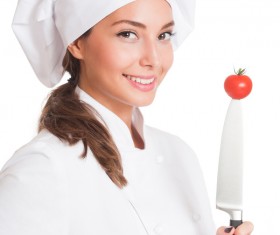 Pretty female cook Stock Photo 02