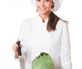 Pretty female cook Stock Photo 05