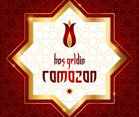 Ramazan background with decorative pattern vector