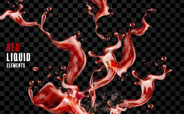 Red liquid splashing illustration vector