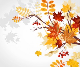 Refreshing autumn background illustration vector 01