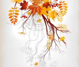 Refreshing autumn background illustration vector 03