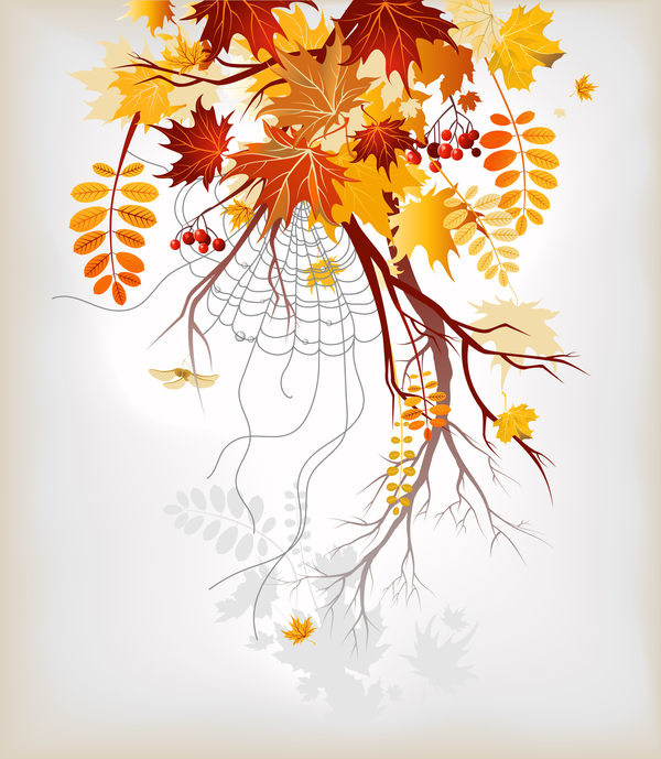 Refreshing autumn background illustration vector 03