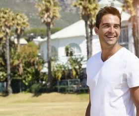 Resort smiling man Stock Photo 02