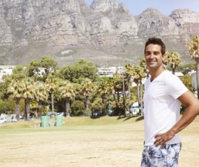 Resort smiling man Stock Photo 03