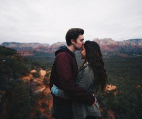 Romantic couple expressing affection Stock Photo