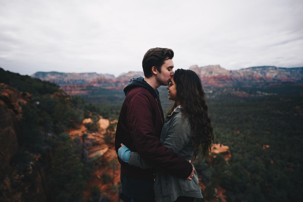 Romantic couple expressing affection Stock Photo