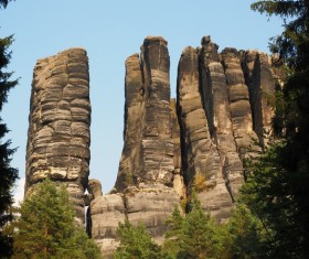Sandstone stone mountain Stock Photo
