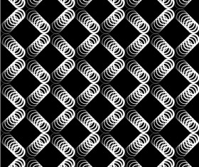 Seamless black with white art pattern vector 01