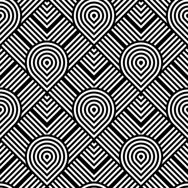 Seamless black with white art pattern vector 08