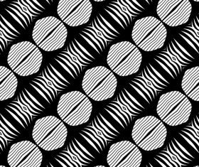 Seamless black with white art pattern vector 10
