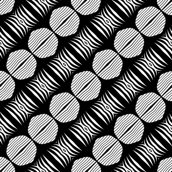 Seamless black with white art pattern vector 10