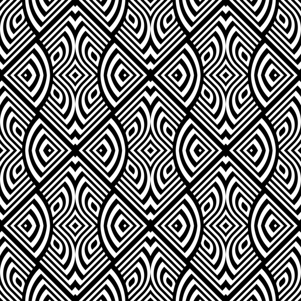 Seamless black with white art pattern vector 11