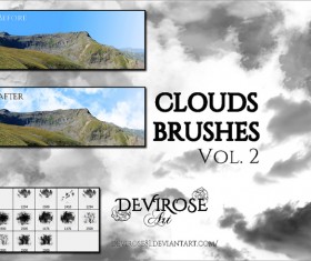 Set of Cloud Photoshop Brushes