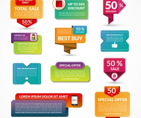 Shopping website banners vector set