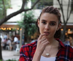 Short hair girl Stock Photo