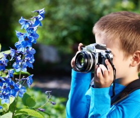 Small photographer Stock Photo