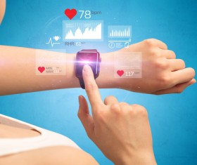 Smart fitness watch Stock Photo