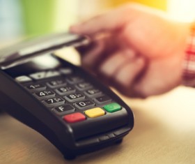 Smartphone NFC technology shopping Stock Photo 03