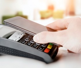 Smartphone NFC technology shopping Stock Photo 04