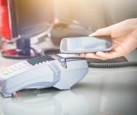 Smartphone NFC technology shopping Stock Photo 05