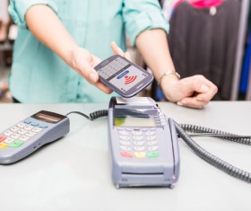 Smartphone NFC technology shopping Stock Photo 06