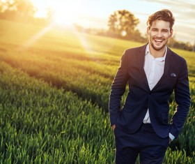 Smiling handsome man Stock Photo