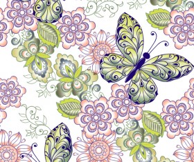 Flowers and butterflies banners vectors 02 free download