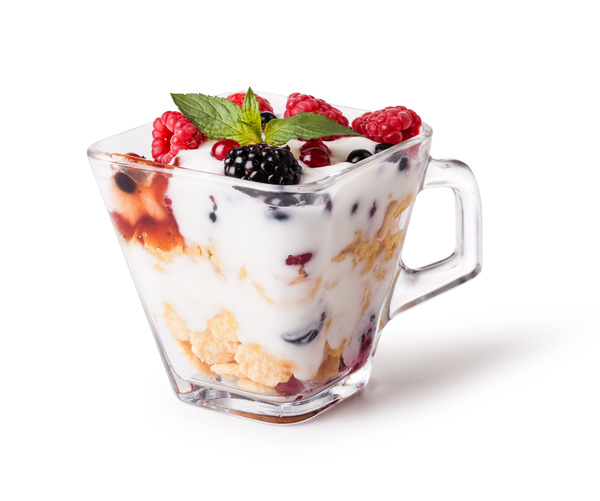 Stock Photo Yogurt with muesli and berries 02