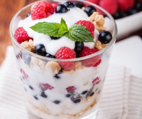 Stock Photo Yogurt with muesli and berries 04