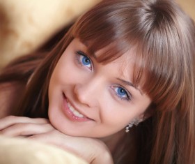 Sweet blue eyes girl Stock Photo