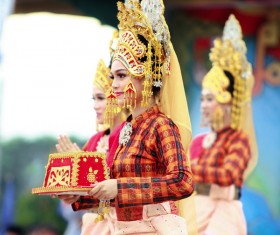 Thai national costumes Stock Photo